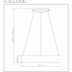 Suspension Lucide TALOWE LED Noir, 1 lumière