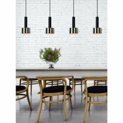 Suspension Lucide TEUN Noir, 4 lumières