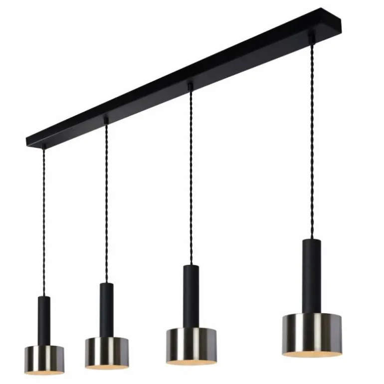 Suspension Lucide TEUN Noir, 4 lumières