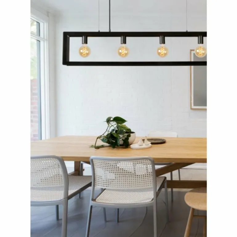 Suspension Lucide THOR Gris, 4 lumières