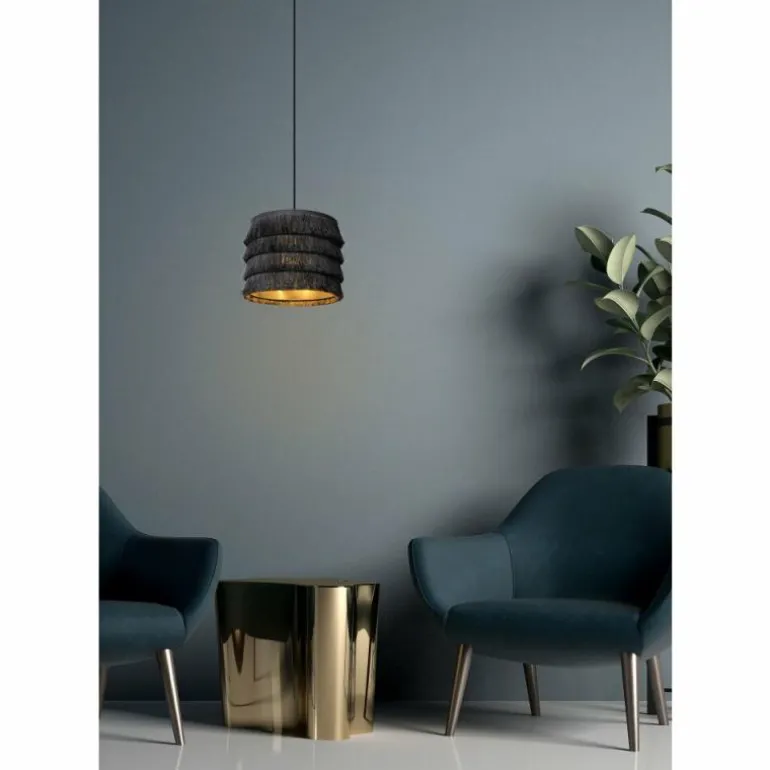Suspension Lucide TOGO Noir, 1 lumière