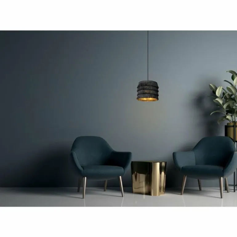 Suspension Lucide TOGO Noir, 1 lumière