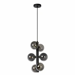 Suspension Lucide TYCHO Noir, 6 lumières