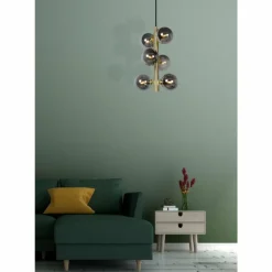Suspension Lucide TYCHO Or, 6 lumières
