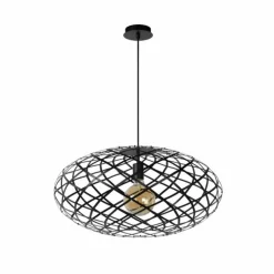 Suspension Lucide WOLFRAM Noir, 1 lumière