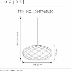Suspension Lucide WOLFRAM Noir, 1 lumière