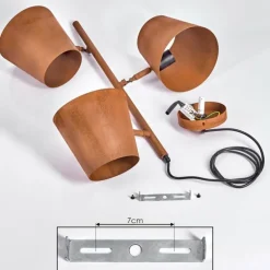 Suspension Lungre Rouille, 3 lumières