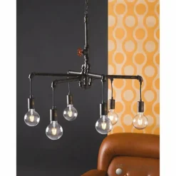 Suspension Lutec AMACORD Brun, 6 lumières