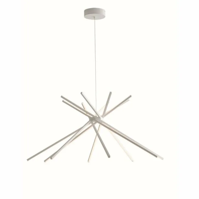 Suspension Lutec SHANGHAI LED Blanc, 8 lumières