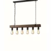 Suspension Lutec Texas Brun, 6 lumières