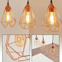 Suspension Lyssons Noir, 3 lumières