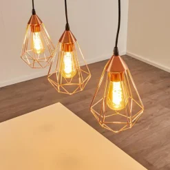 Suspension Lyssons Noir, 3 lumières