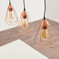 Suspension Lyssons Noir, 3 lumières