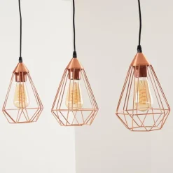 Suspension Lyssons Noir, 3 lumières