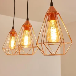 Suspension Lyssons Noir, 3 lumières