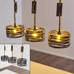 Suspension Macatawa Brun, Noir, 3 lumières