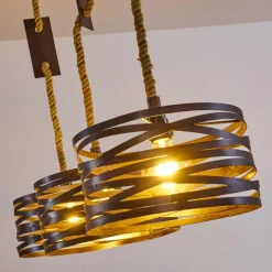 Suspension Macatawa Brun, Noir, 3 lumières