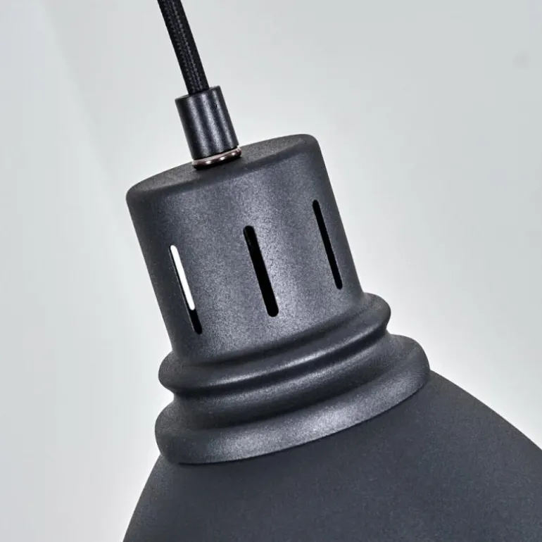 Suspension Malabe Bois foncé, Noir, 4 lumières