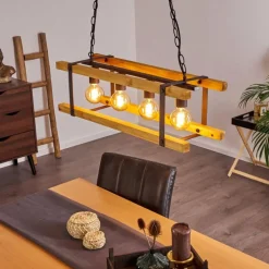 Suspension Maladera Rouille, 4 lumières