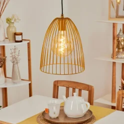 Suspension Malette Jaune, 1 lumière