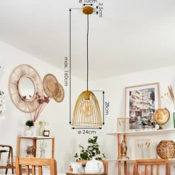 Suspension Malette Jaune, 1 lumière