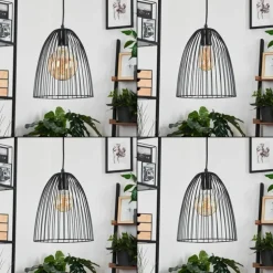 Suspension Malette Noir, 1 lumière