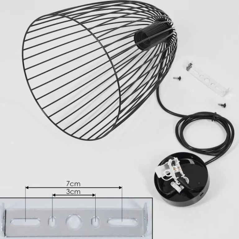 Suspension Malette Noir, 1 lumière