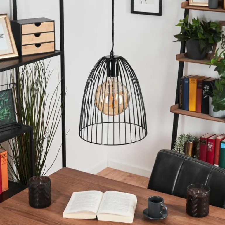 Suspension Malette Noir, 1 lumière