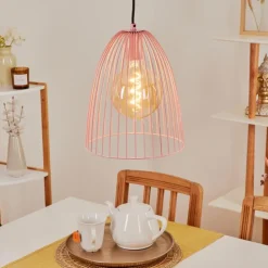 Suspension Malette Rose, 1 lumière