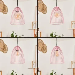 Suspension Malette Rose, 1 lumière