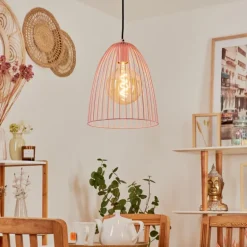 Suspension Malette Rose, 1 lumière