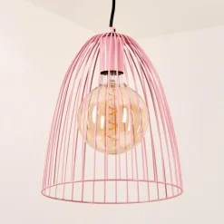 Suspension Malette Rose, 1 lumière