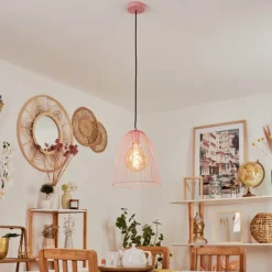 Suspension Malette Rose, 1 lumière