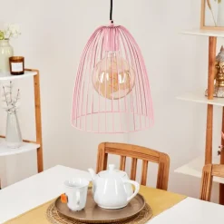 Suspension Malette Rose, 1 lumière