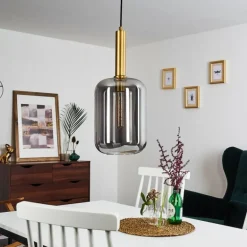 Suspension Maliali Gris, Laiton, 1 lumière