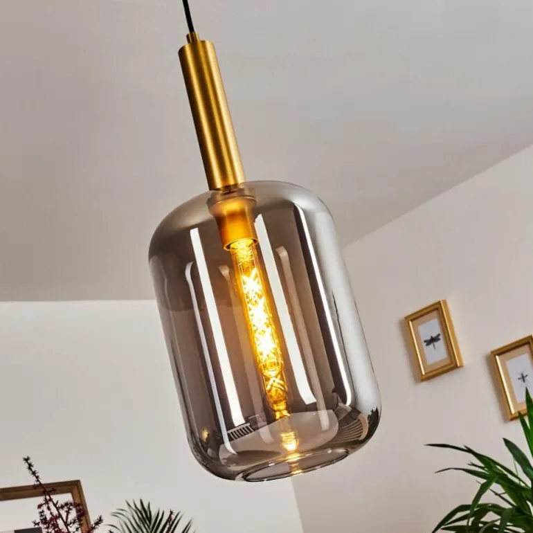 Suspension Maliali Gris, Laiton, 1 lumière