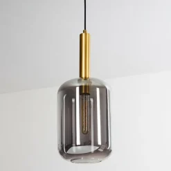 Suspension Maliali Gris, Laiton, 1 lumière