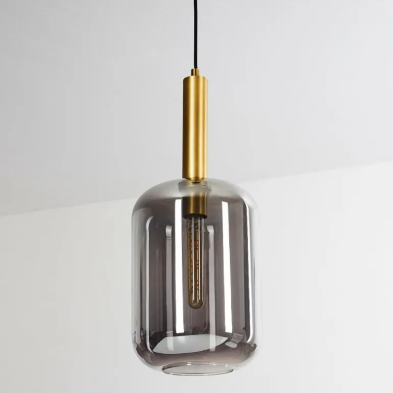 Suspension Maliali Gris, Laiton, 1 lumière