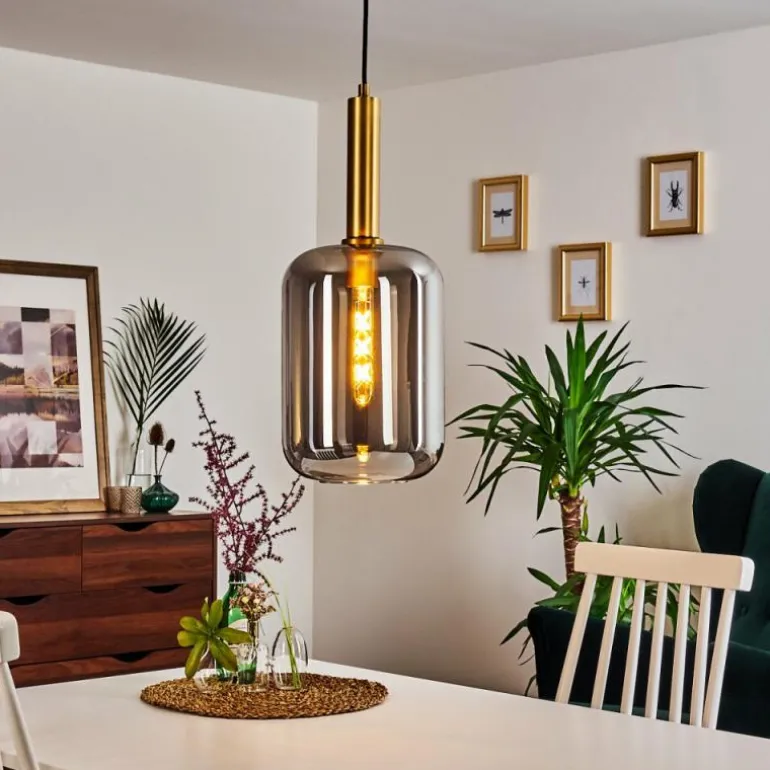 Suspension Maliali Gris, Laiton, 1 lumière