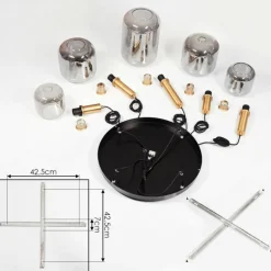 Suspension Maliali Or, Laiton, Noir, 5 lumières