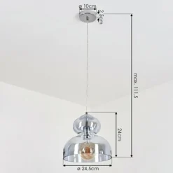 Suspension Malvaglia Chrome, 1 lumière