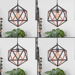 Suspension Mamonal Noir, 1 lumière