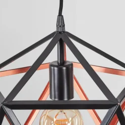 Suspension Mamonal Noir, 1 lumière