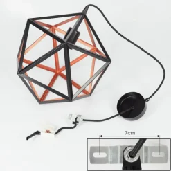 Suspension Mamonal Noir, 1 lumière