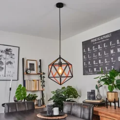 Suspension Mamonal Noir, 1 lumière