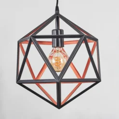 Suspension Mamonal Noir, 1 lumière