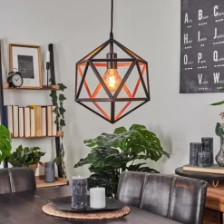 Suspension Mamonal Noir, 1 lumière