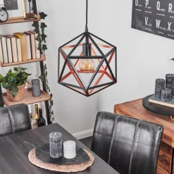 Suspension Mamonal Noir, 1 lumière