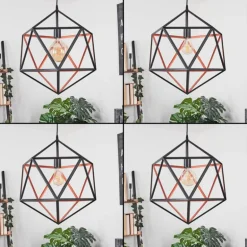 Suspension Mamonal Noir, 1 lumière