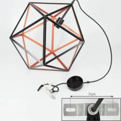 Suspension Mamonal Noir, 1 lumière